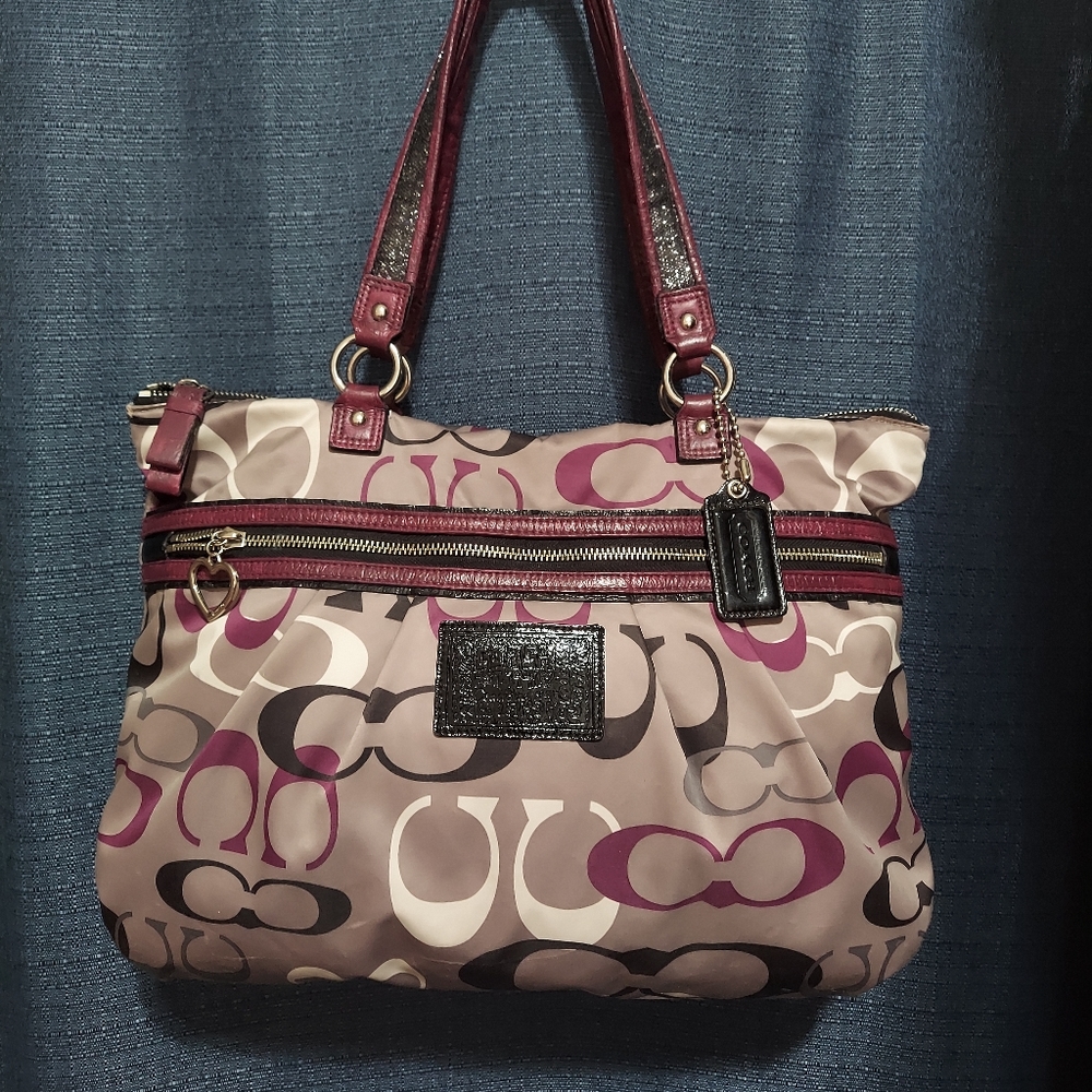 Coach Poppy Optic tote
